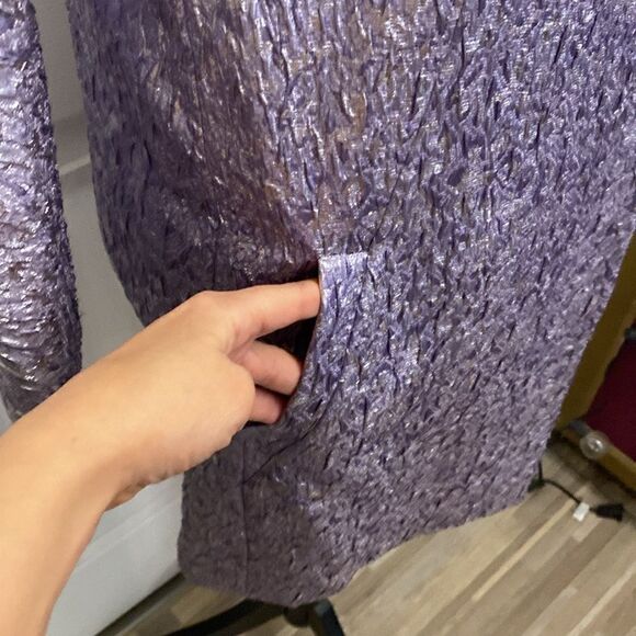 Balenciaga Paris metallic lavender dress coat, size 38(S) - Picture 6 of 14